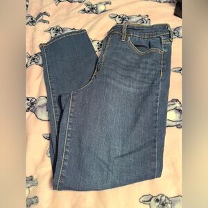 Crown & Ivy Women's Straight Jeans - Dark Blue